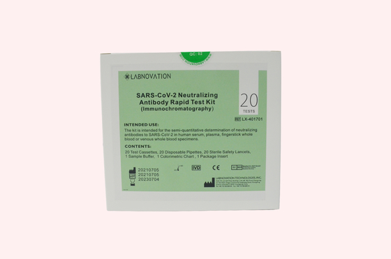 One Step Covid Neutralizing Antibody Test Kit Lateral Flow Immunoassay Intended