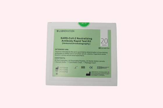 Professional Neutralizing Antibody Test Kit 20uL Whole Blood 10uL Serum Plasma