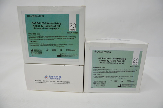 20 Tests CoV-19 Neutralizing Antibody Rapid Test Kit 95 Percent Accuracy