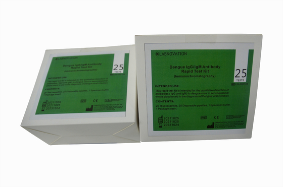 Disposable Antibody Dengue IgG IgM Rapid Test Kits 25 Tests For Professional Use