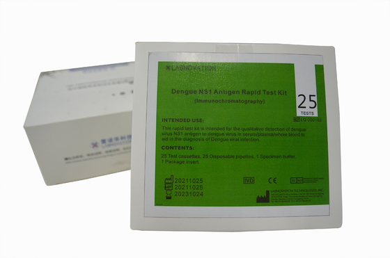 25PCS Professional Dengue NS1 Rapid Test Kit Negative Positive Dengue Test Kits